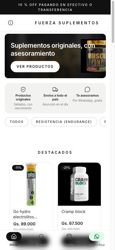 Tienda Fuerza Suplementos