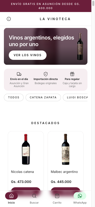 Tienda La Vinoteca